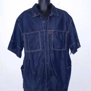 FLAT IRON Blue Denim Jacket, XL